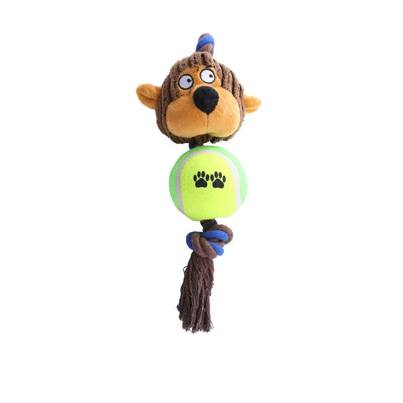 Bite Resistant Cotton Rope Sound Dog Pet Chew Toys For Interactive Play - Weriion