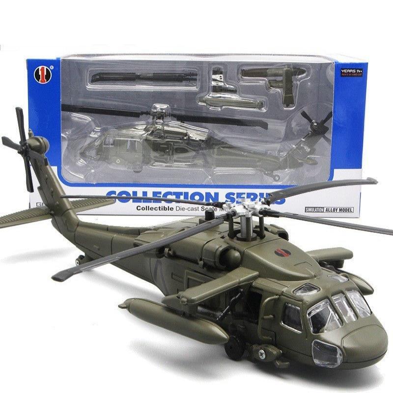 Black Hawk Gunship Military Model Toy - Weriion