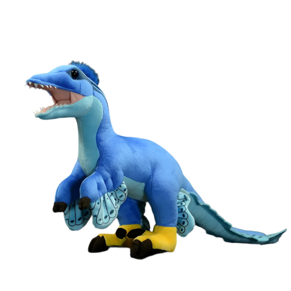 Blue Raptor Dinosaur Plush Toy Doll - Weriion