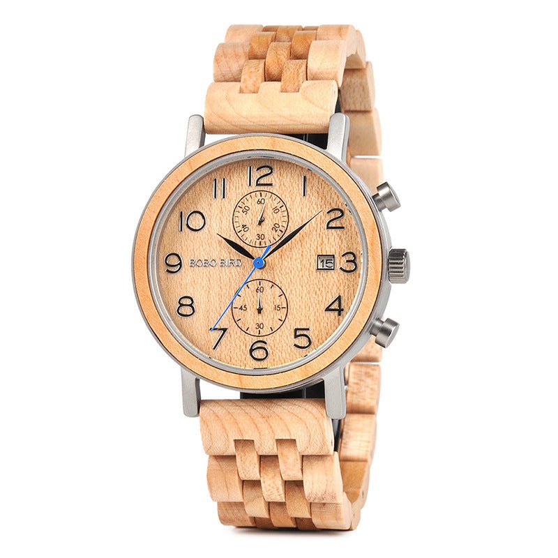 Business Quartz Movement Wood Watch For Men - Weriion