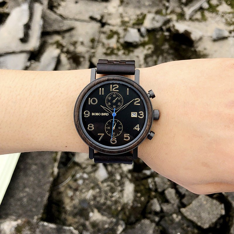 Business Quartz Movement Wood Watch For Men - Weriion