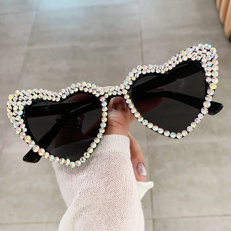 Women's Female Cute Cat Eye Heart-Shaped Sunglasses