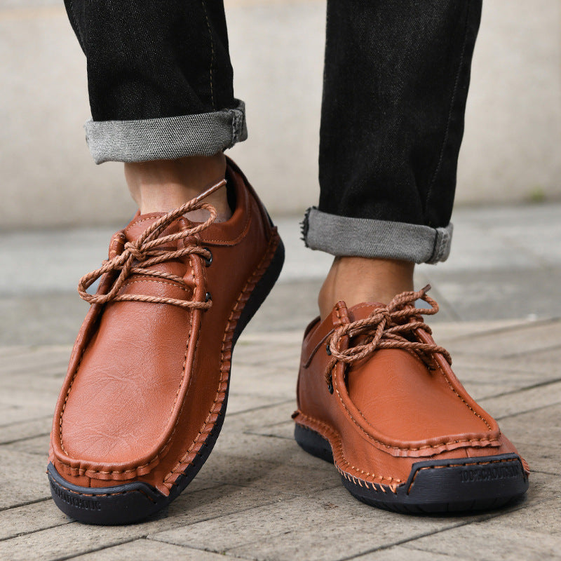 Men's Lace-up Casual Comfortable Leather Shoes