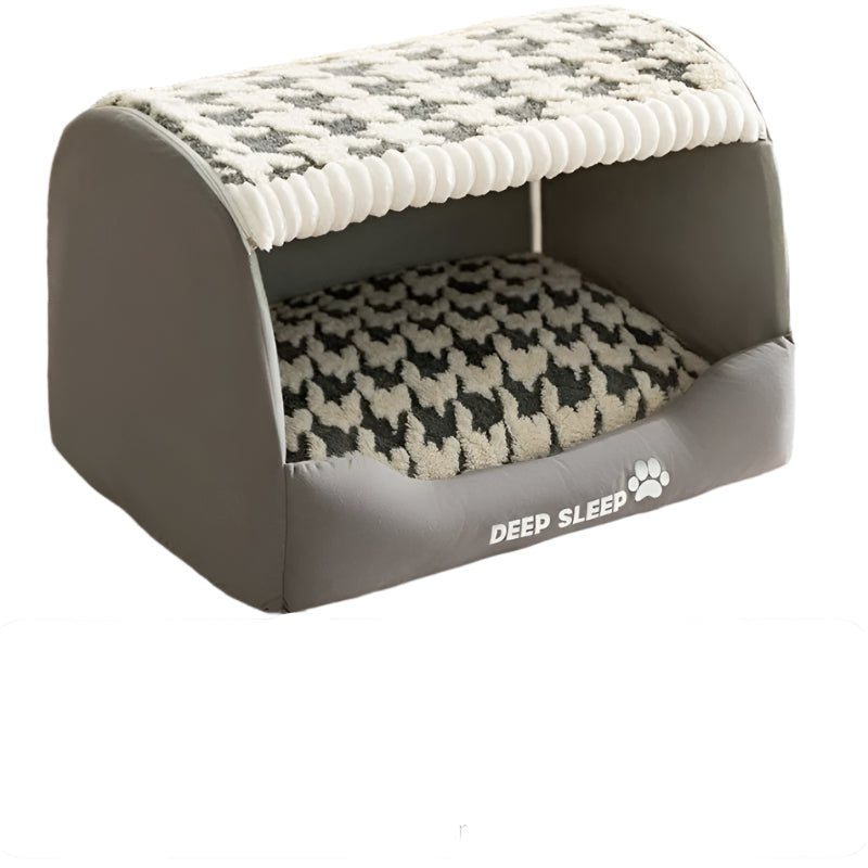 Three-Dimensional Dog Curved Kennel Removable Roof Warm Nest Enclosed Sofa Pet Bed