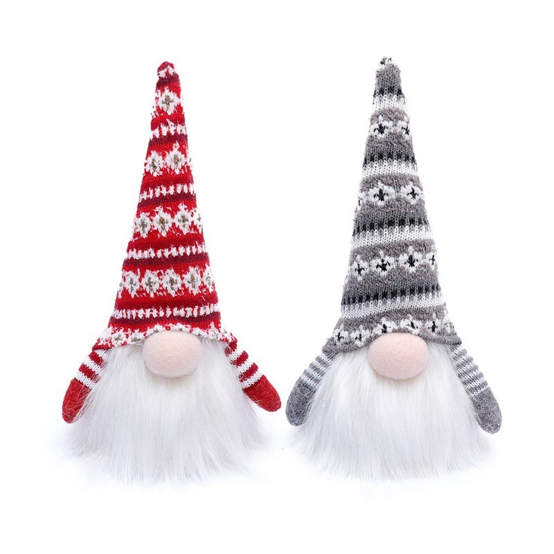 Christmas Decoration Luminous Glowing Beard Santa Figurine Doll Ornaments