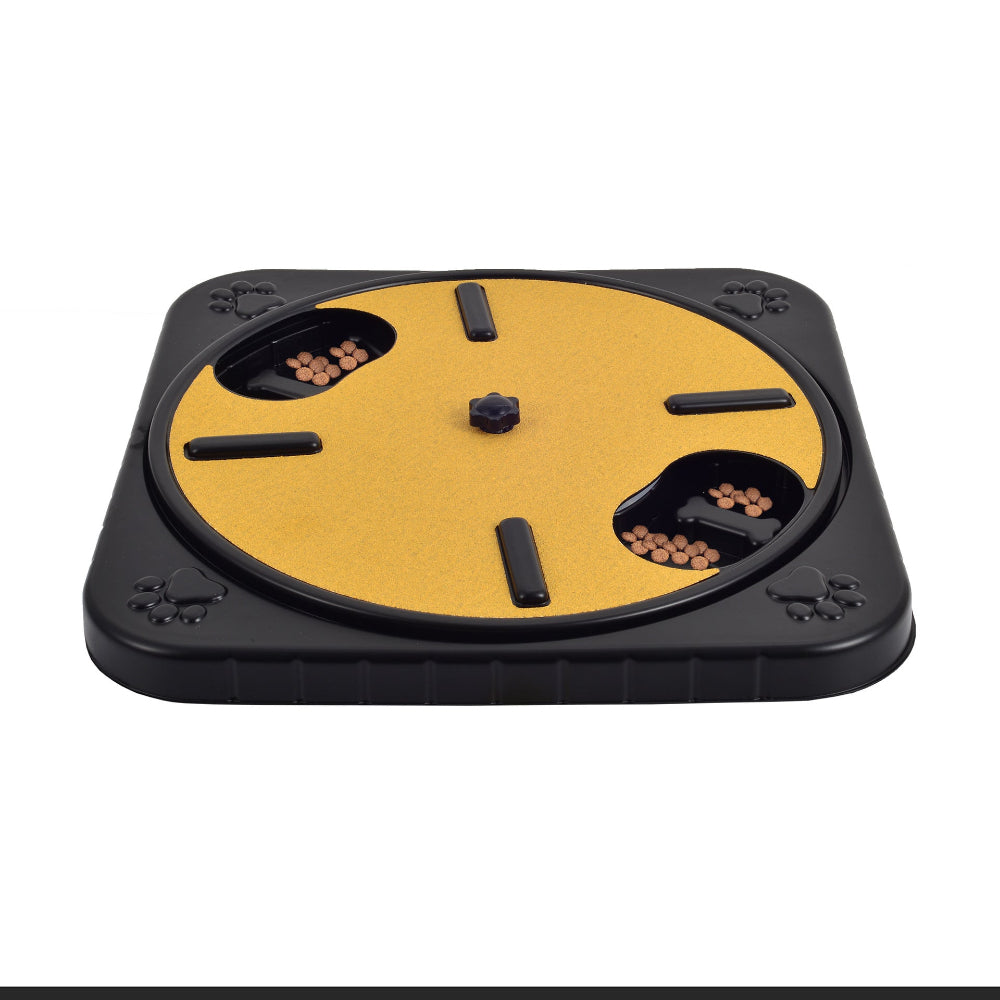 Cat Dog 360 Rotating Scratch Board Pet Bowl Feeding Toy