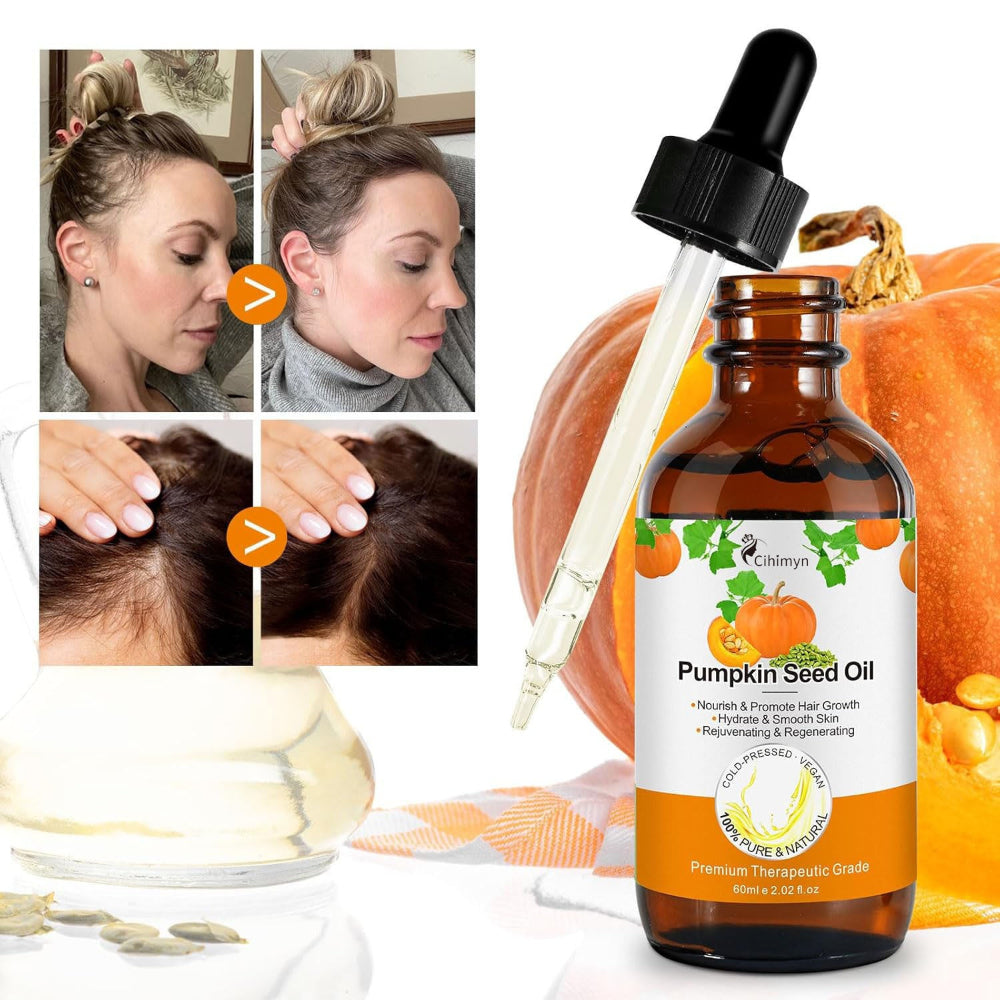 Pumpkin Seed Oil Moistens And Maintains Hair Roots For Healthy Thick Hair