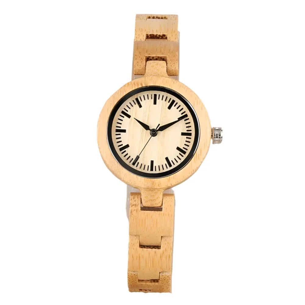 Casual Bamboo Wood Watch For Women - Weriion
