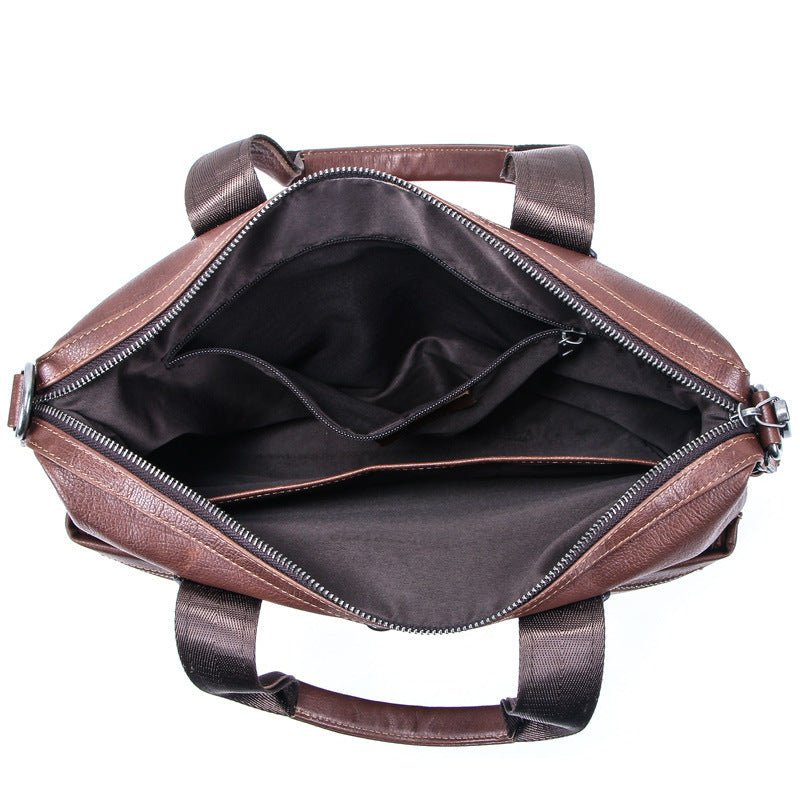 Casual Leather Briefcase Men's Computer Shoulder Bag - Weriion