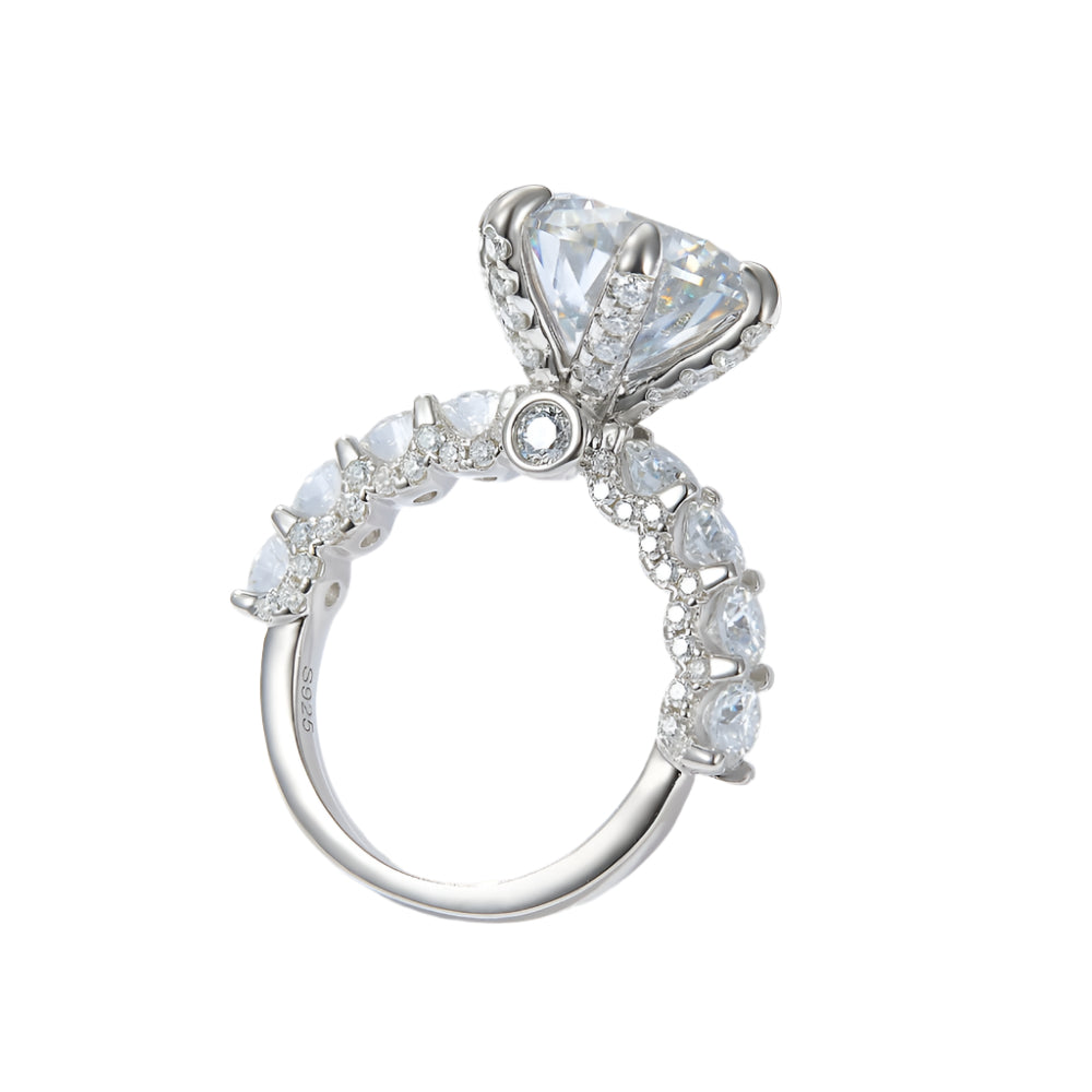 Women's 5 Karat Cut Full Moissanite Luxury Ring
