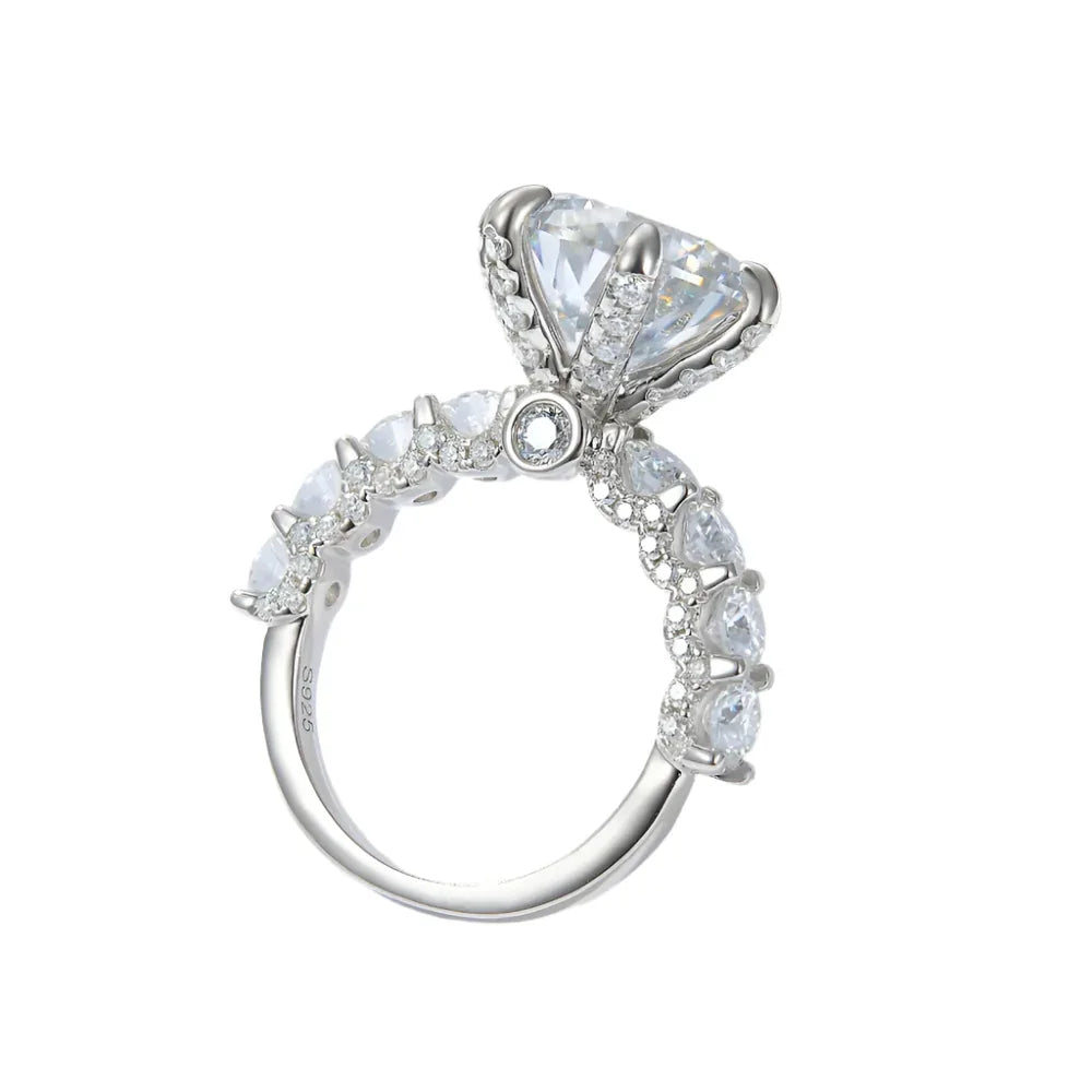 Women's 5 Karat Cut Full Moissanite Luxury Ring