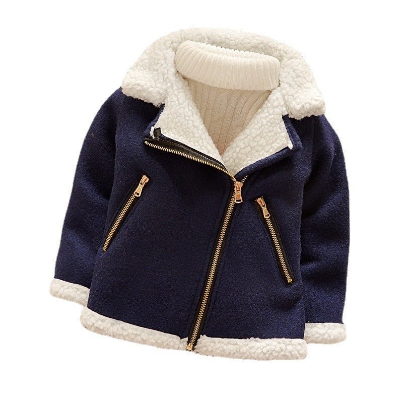 Children's Thickened Fleece Lamb Wool Coat - Weriion