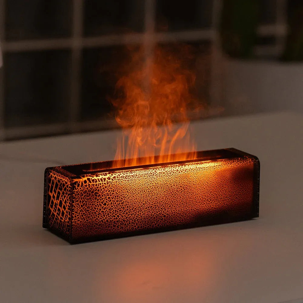 Creative Colorful USB Plug - In Simulation Lava Flame Humidifier - Weriion