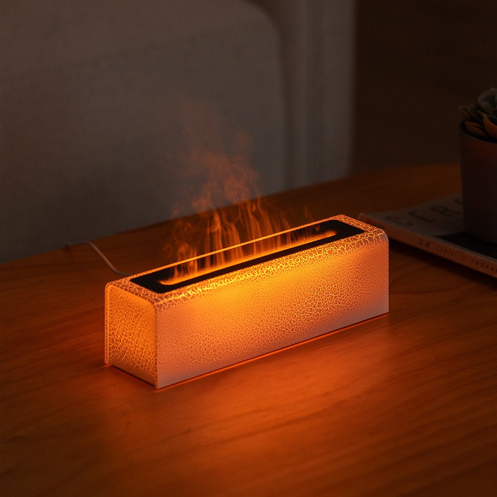 Creative Colorful USB Plug - In Simulation Lava Flame Humidifier - Weriion