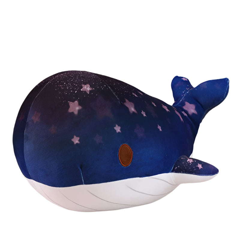 Cute Cartoon Chubby Soft And Adorable Dream Starry Sky Colorful Whale Plush Doll Pillow Stuffed Animal - Weriion