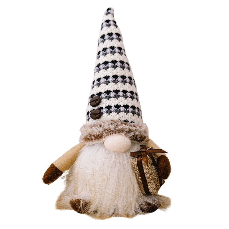 Christmas Decoration Luminous Glowing Beard Santa Figurine Doll Ornaments