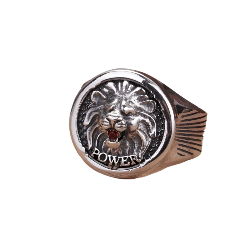 Retro Jewelry Vintage Silver Lion Ring