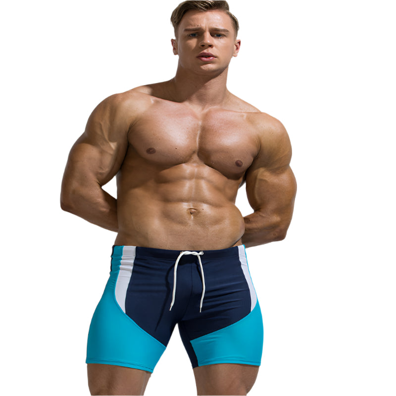 Color Matching Men's Five-Point Swimming Trunks Shorts
