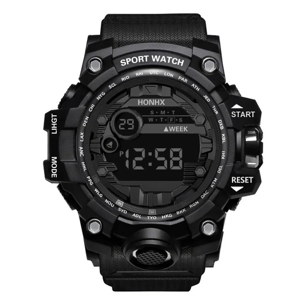 Men's Waterproof Sports Multifunctional Luminous Electronic Digital Watch