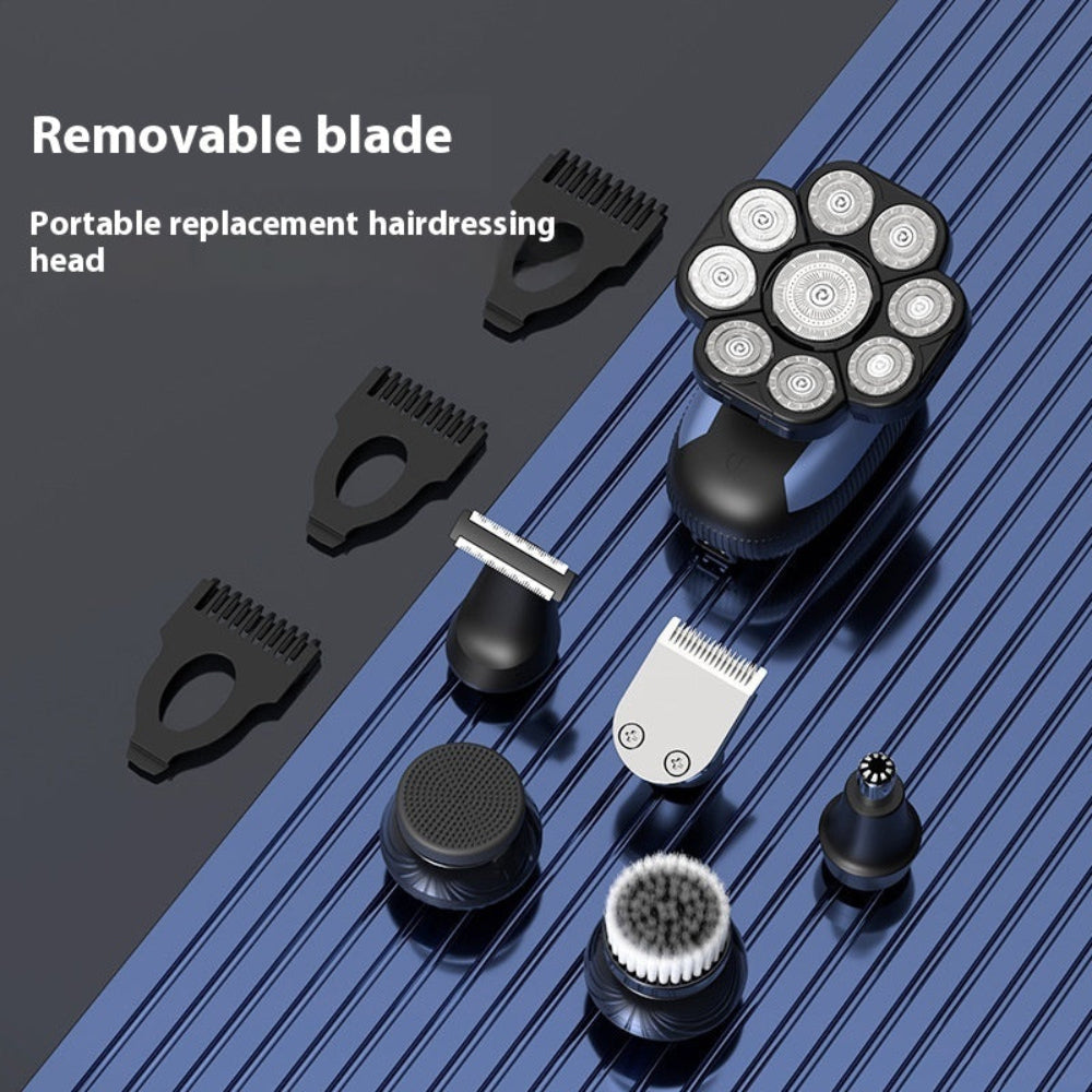Waterproof LED Display Electric Large Floating Stainless Steel Shaving Head Intelligent Shaver