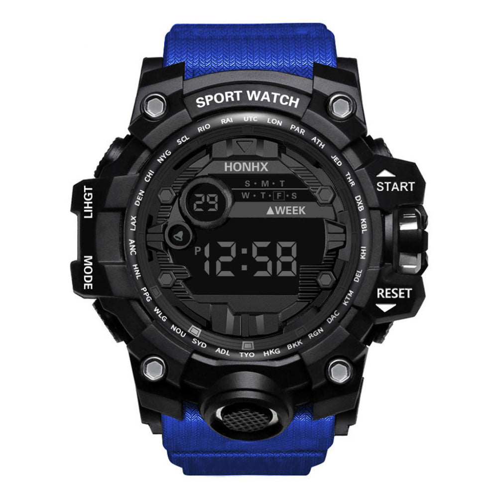 Men's Waterproof Sports Multifunctional Luminous Electronic Digital Watch