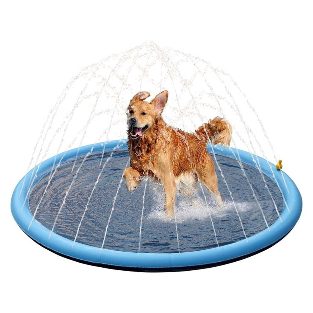 Dog Sprinkler Outdoor Toys Dog Swimming Mat Anti-Slip Dog Pool Splash Pad