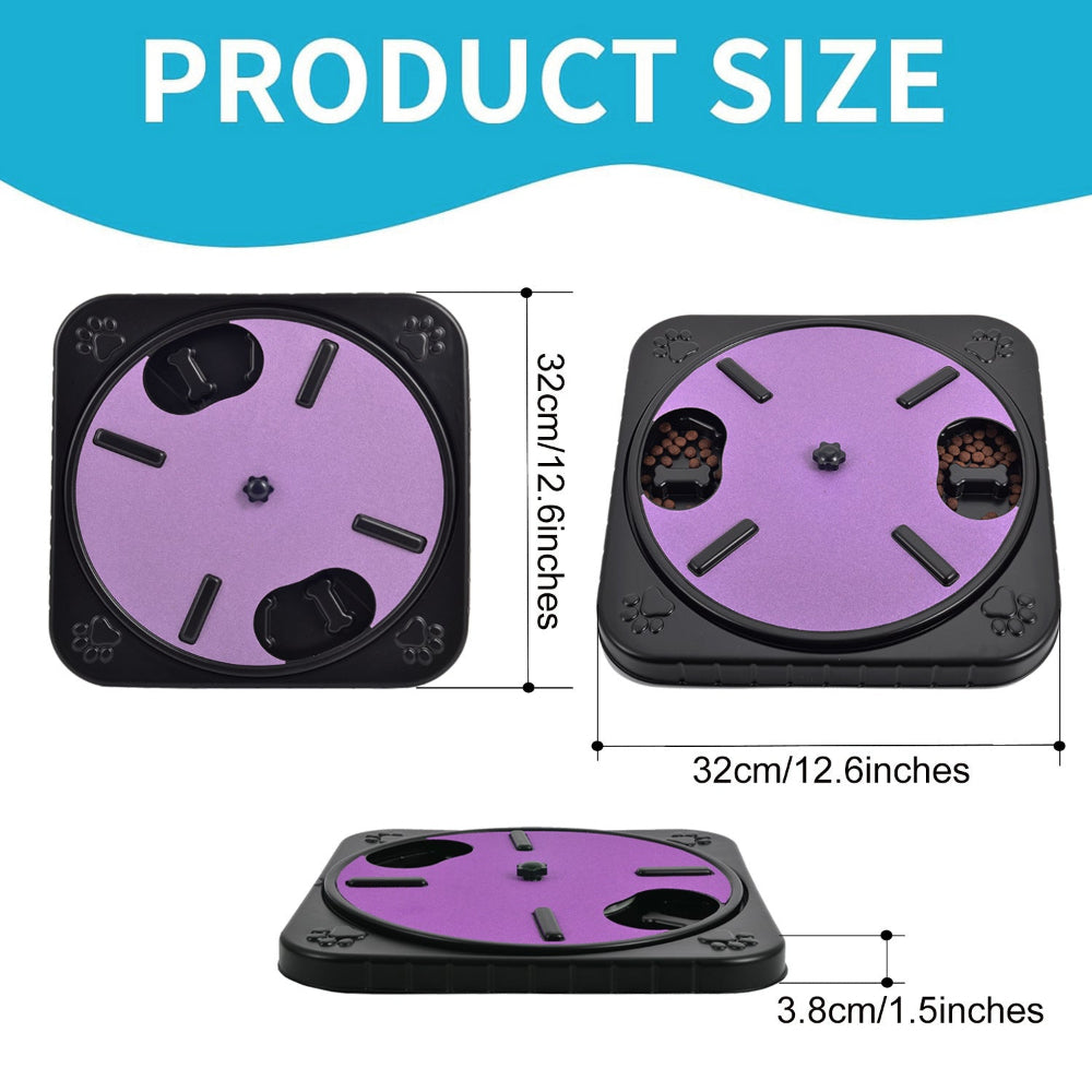 Cat Dog 360 Rotating Scratch Board Pet Bowl Feeding Toy