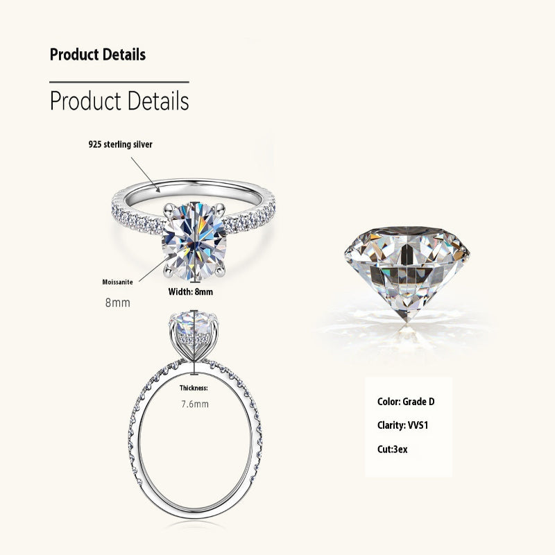 Women's Creative 2 Karat Moissanite Ring