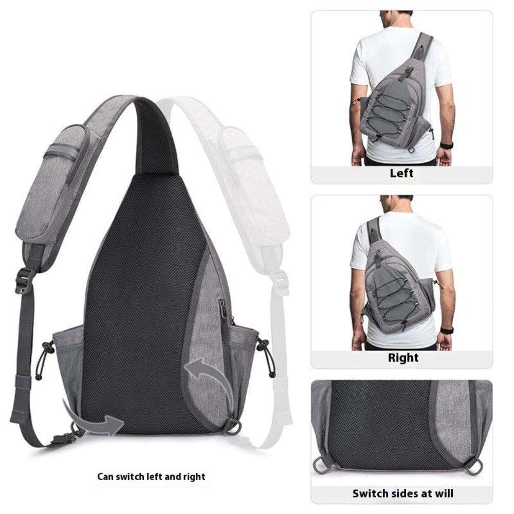 Oxford Cloth Men's And Women's Chest Bag Adult Crossbody Large Capacity Tennis Racket Bag