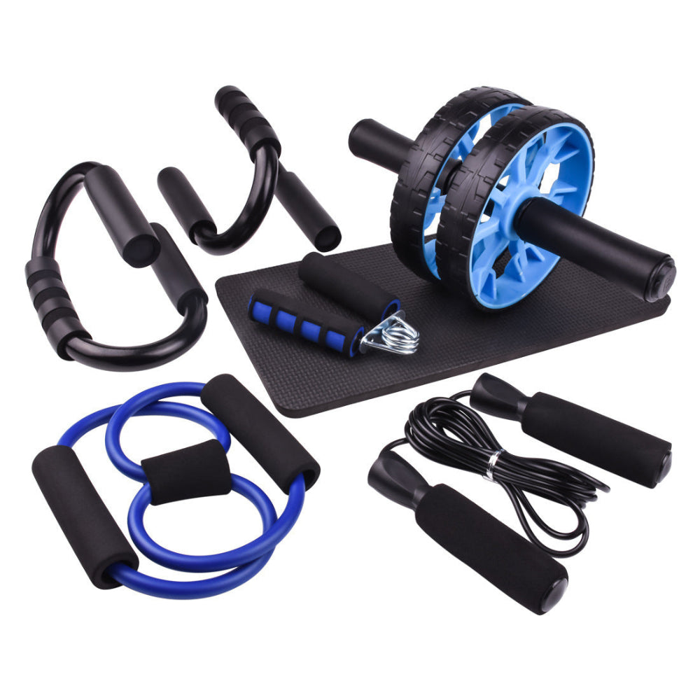 Multifunctional Household Abdominal Wheel Seven-Piece Fitness Workout At Home Set.
