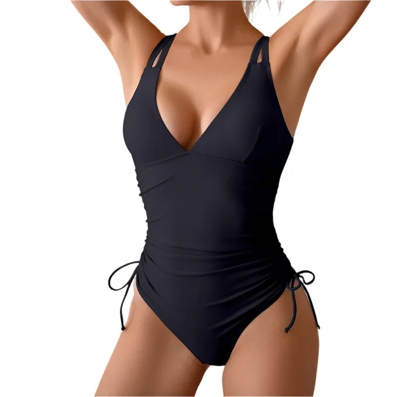 One-Piece New Pure Color Swimsuit Bikini