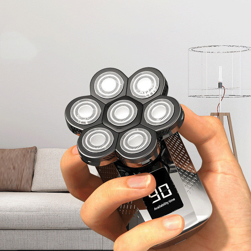 Men's 7D Independently 7 Cutter Floating Heads Shaver Waterproof Electric Razor Multifunctional USB Charging Trimmer