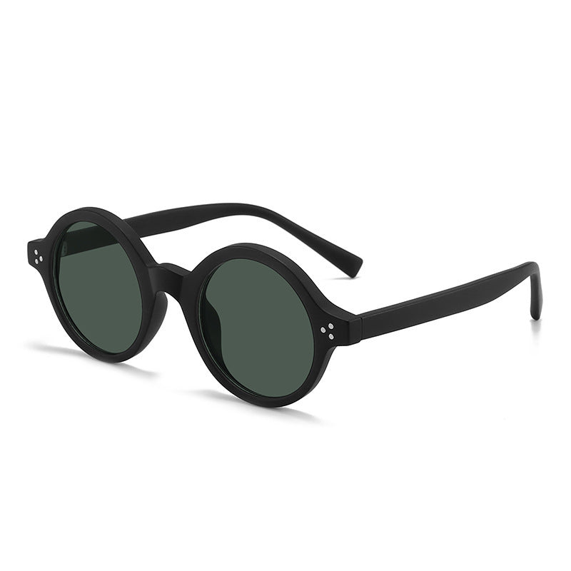 European And American Vintage Round Frame Polarized Sunglasses
