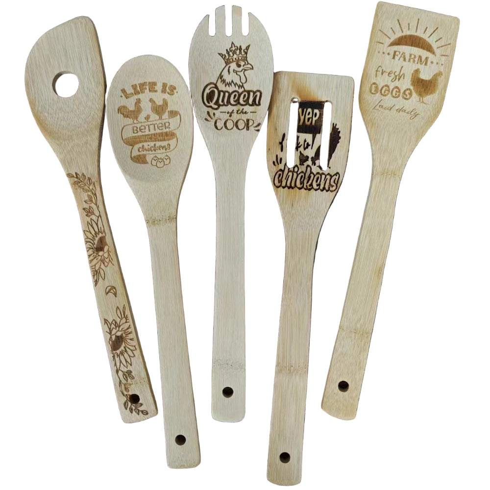 Bamboo Wood Cooking Tools Five-Piece Kitchen Utensils Set