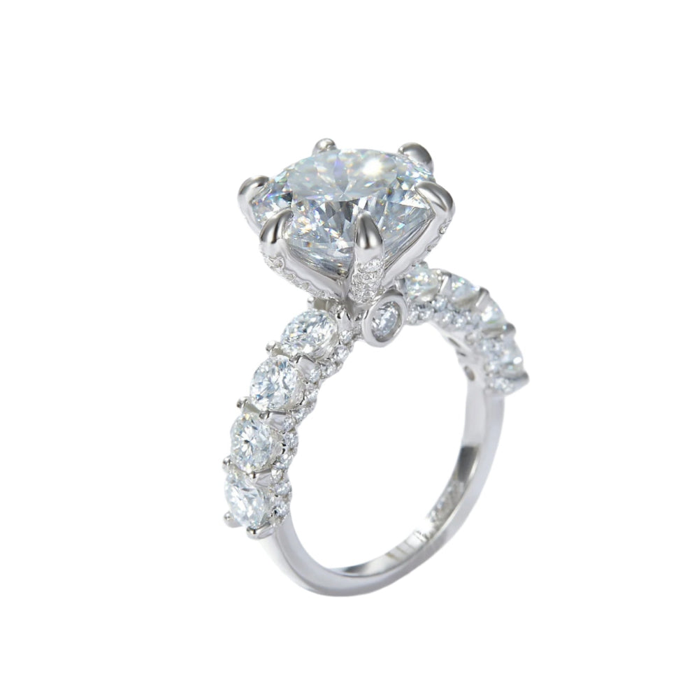 Women's 5 Karat Cut Full Moissanite Luxury Ring