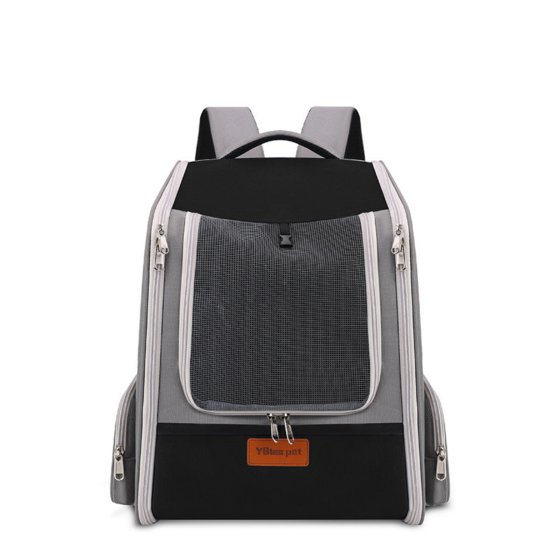 Expandable Breathable Comfortable Dog Cat Pet Backpack.