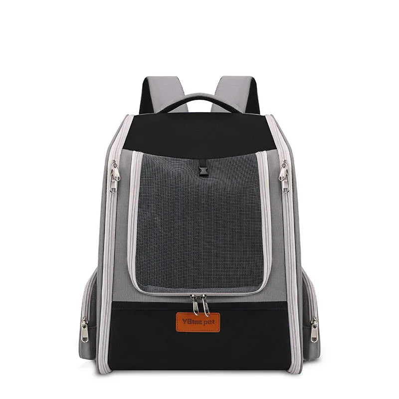 Expandable Breathable Comfortable Dog Cat Pet Backpack.