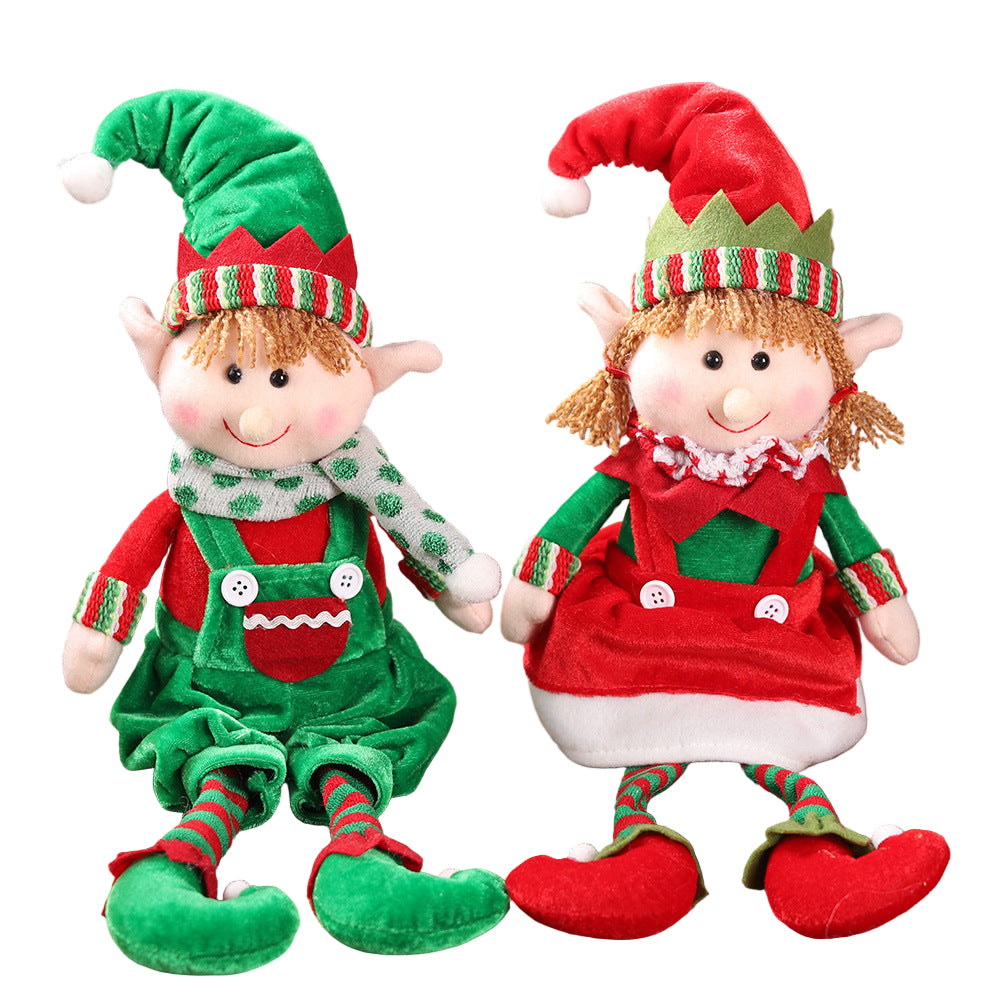Christmas Hanging Legs Sitting Santas Little Helpers Dolls Ornaments