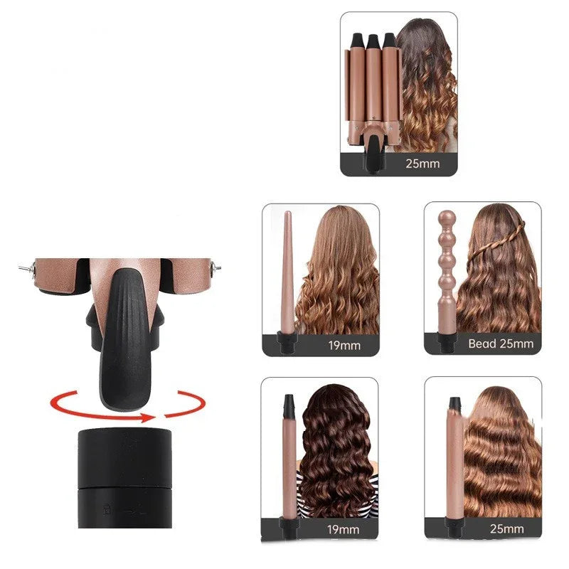 Five In One Multifunctional Curling Iron With Digital Display