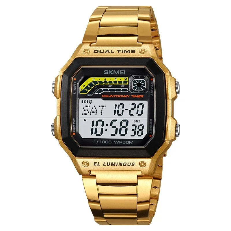 Men's Electronic Luminous Waterproof Multifunctional Digital Watch