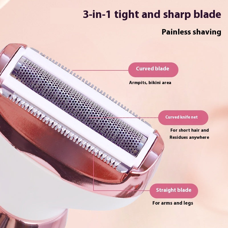 Five-In-One Lady Body Hair Shaver Women's Electric Private Part Hair Trimmer Device