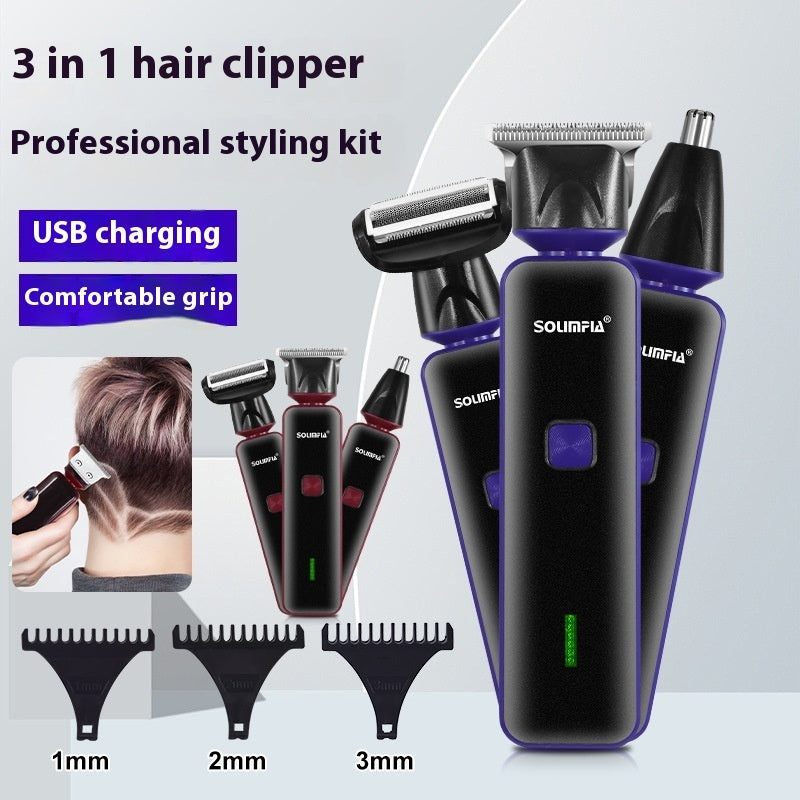 3-In-1 Nose Hair Trimmer Men's Multifunctional Hair Shaver