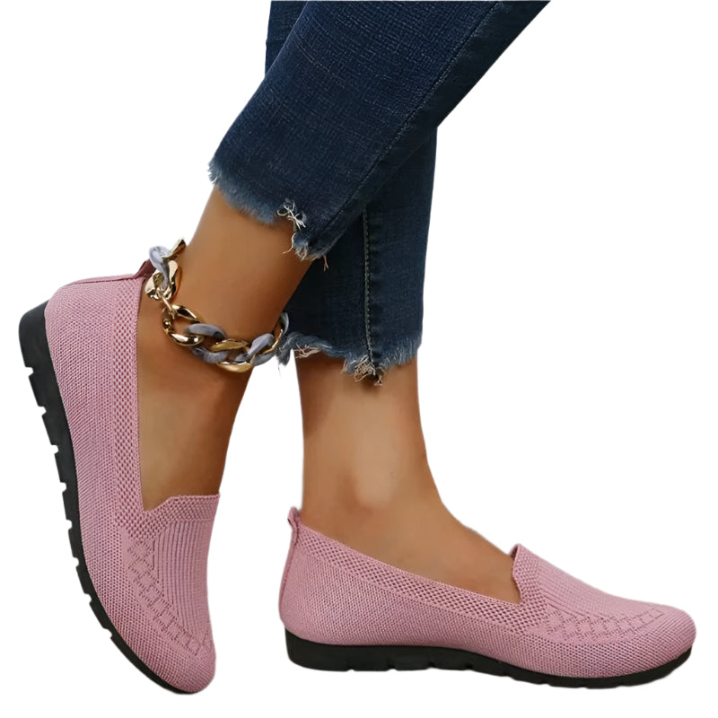 Casual Mesh Flats Shoes Fashion Solid Color Round Toe Loafers Cozy Lazy Shoes For Women