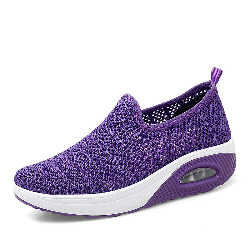 Women's Fashion Shoes Fly-Knit Breathable Outdoor Sneakers