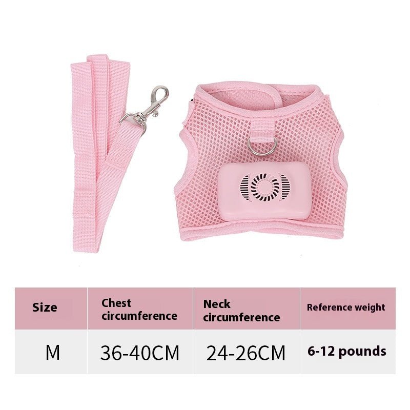 Electric Cooling Air Conditioner Pet Dog Harness With 120cm Rope Leash Pet Supplies - Weriion