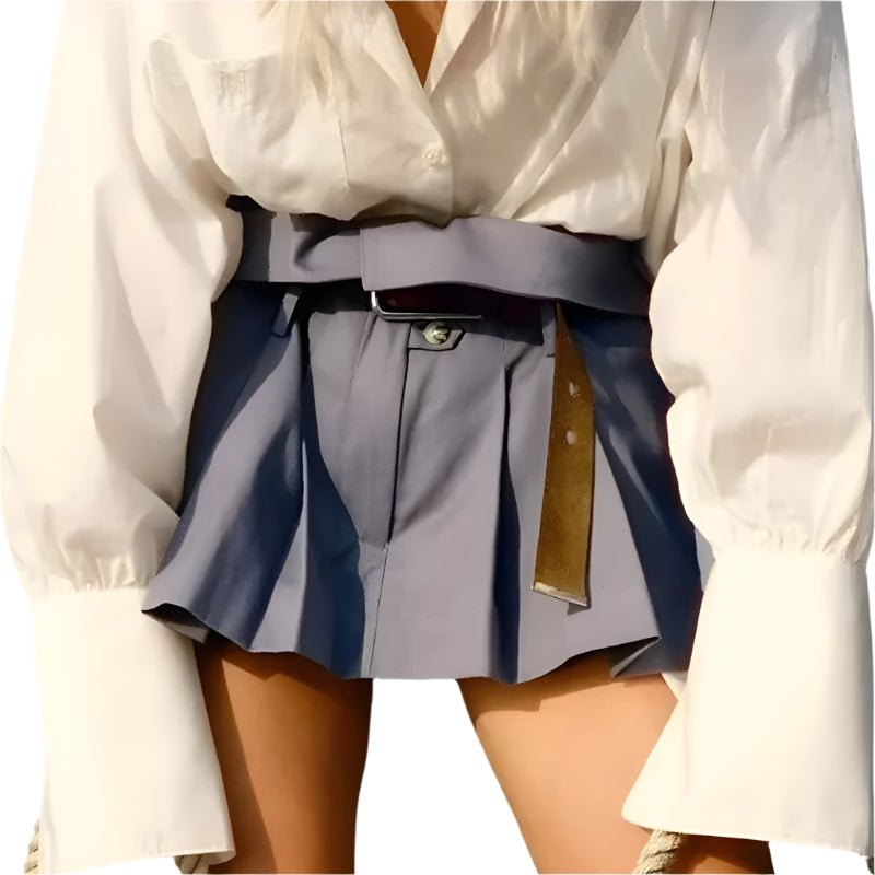 European And American College Style High Waist Pleated Skirt - Weriion