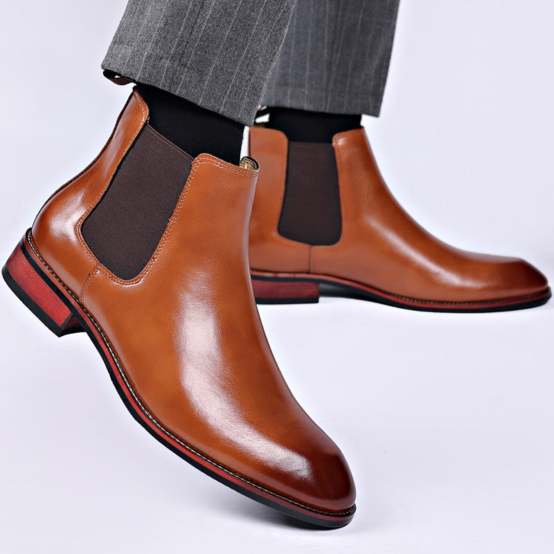Men's Autumn Breathable Pointed Toe Chelsea Boots