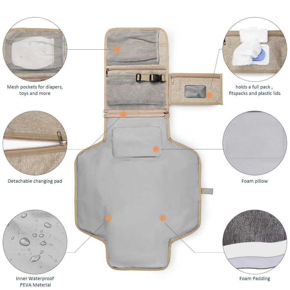 Foldable Waterproof Portable Baby Diaper Changing Pad