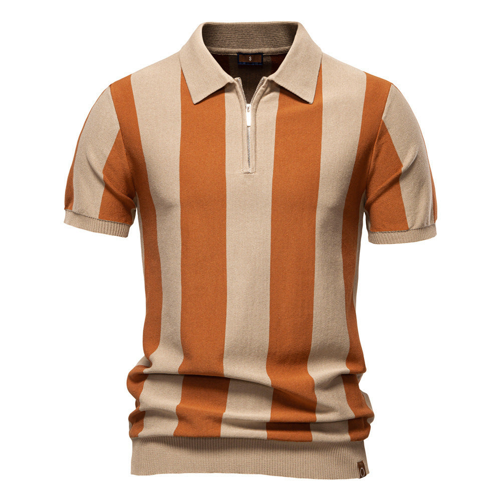 Lapel Short-Sleeved Polo Shirt For Men