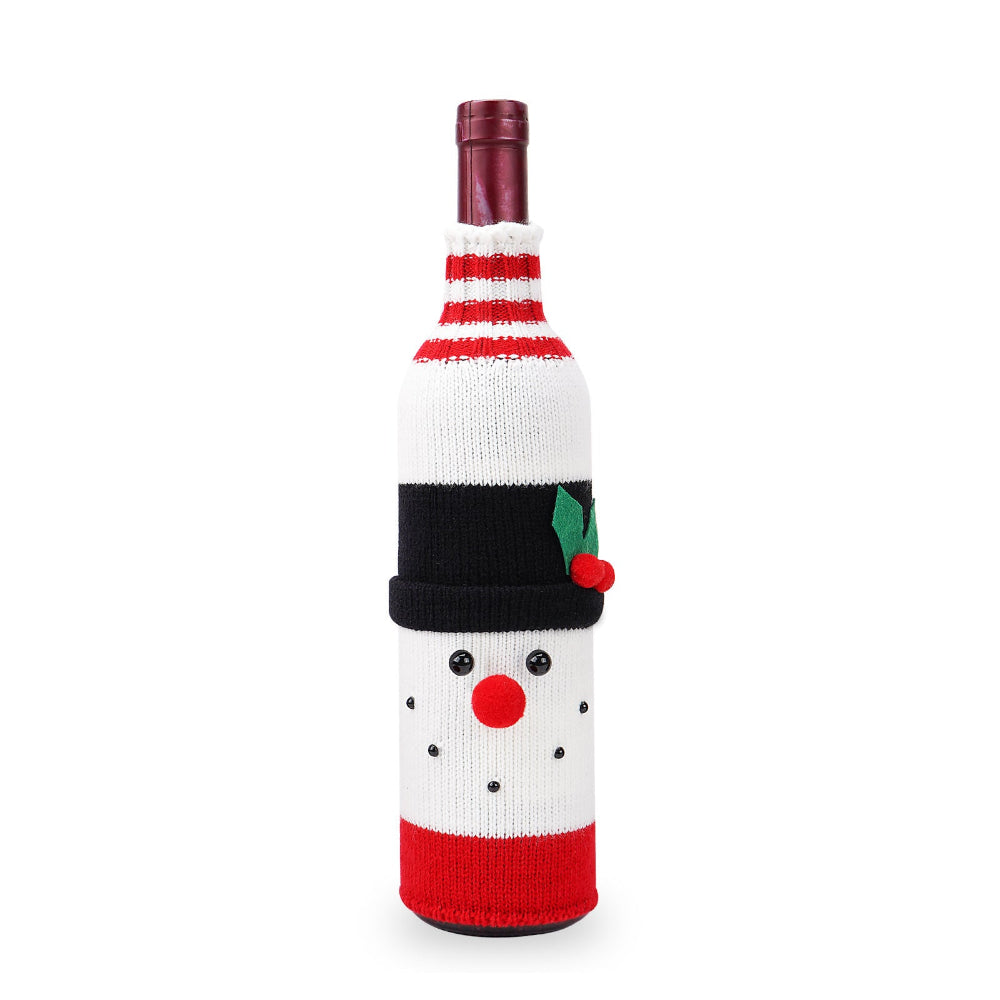 Christmas Decorations Knitted Bottle Covers